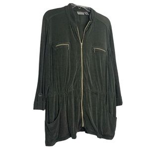 CHICO'S TRAVELERS JACKET CHICO'S SZ 3 (XL) green